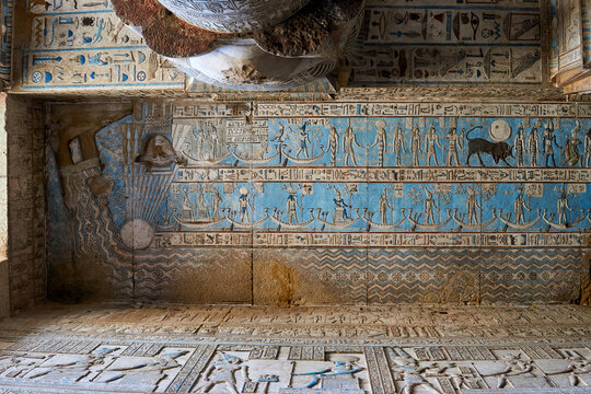 Hathoric Colums from the Ancient Egyptian Temple of Dendera