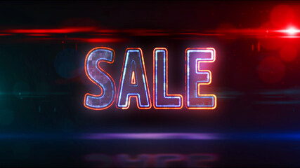 Sale advertising promotion abstract concept 3d illustration