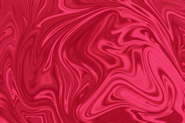 Abstract red liquid paint marbling effect background