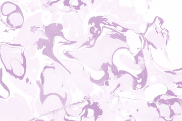 Pink marble ink texture on watercolor paper background. Marble stone image. Bath bomb effect. Psychedelic biomorphic art.