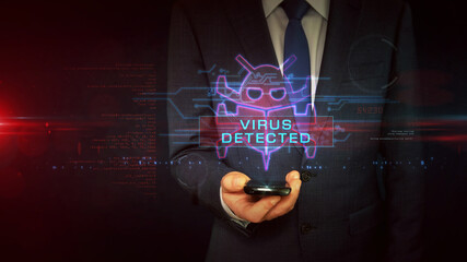 Virus symbol abstract concept 3d illustration