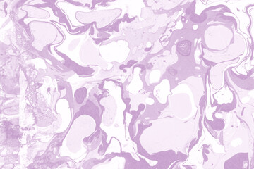 Pink marble ink texture on watercolor paper background. Marble stone image. Bath bomb effect. Psychedelic biomorphic art.