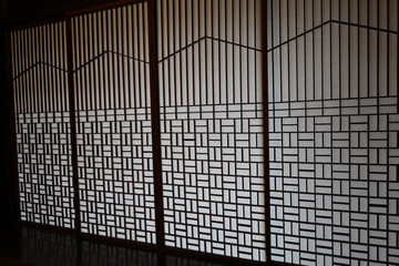 凝った模様の障子　Japanese traditional paper sliding doors