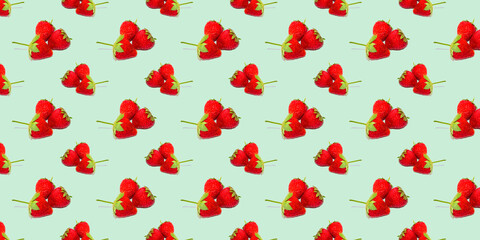 Beautiful seamless pattern with strawberries, can be used as a packaging for fruits.