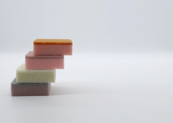 pink and green sponge