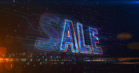 Sale advertising promotion abstract concept 3d illustration