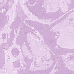 Pink marble ink texture on watercolor paper background. Marble stone image. Bath bomb effect. Psychedelic biomorphic art.