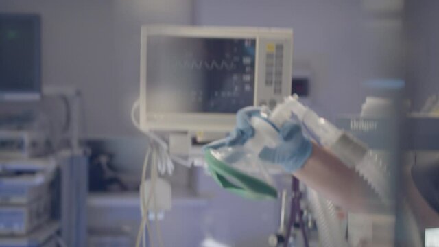 Footage ssurgical intervention anesthesia