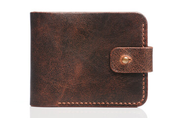 Casual brown color leather wallet