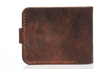 Back of beige color leather wallet