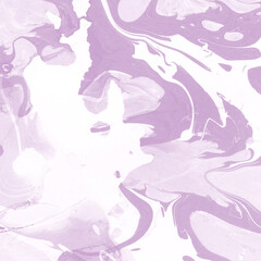 Pink marble ink texture on watercolor paper background. Marble stone image. Bath bomb effect. Psychedelic biomorphic art.