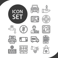 Simple set of relieve related lineal icons.