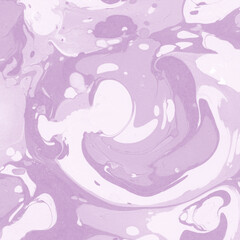 Pink marble ink texture on watercolor paper background. Marble stone image. Bath bomb effect. Psychedelic biomorphic art.