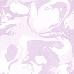 Pink marble ink texture on watercolor paper background. Marble stone image. Bath bomb effect. Psychedelic biomorphic art.