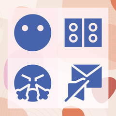 Simple set of expression related filled icons