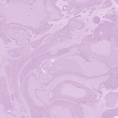 Pink marble ink texture on watercolor paper background. Marble stone image. Bath bomb effect. Psychedelic biomorphic art.