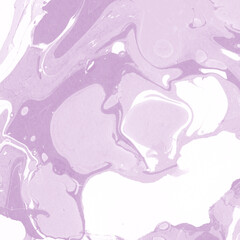 Pink marble ink texture on watercolor paper background. Marble stone image. Bath bomb effect. Psychedelic biomorphic art.