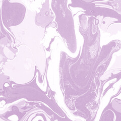 Pink marble ink texture on watercolor paper background. Marble stone image. Bath bomb effect. Psychedelic biomorphic art.