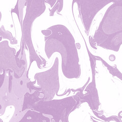 Pink marble ink texture on watercolor paper background. Marble stone image. Bath bomb effect. Psychedelic biomorphic art.