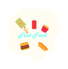 vector delicious fast food background
