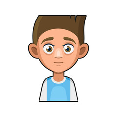 Cute Young Man Avatar Character. Cartoon Style Userpic Icon. Vector