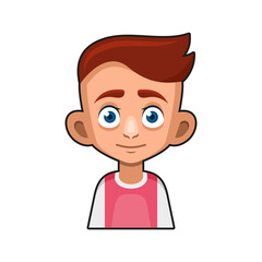 Cute Young Man Avatar Character. Cartoon Style Userpic Icon. Vector