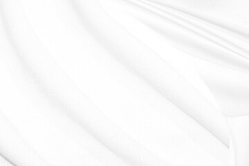 Fototapeta na wymiar abstract clean fashion woven beautiful soft fabric smooth curve shape decorative textile white background