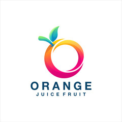 orange color gradient logo design