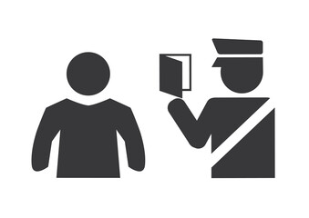 border crossing and passport controlr - vector illustration