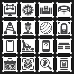 16 pack of prospect  filled web icons set