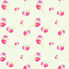 seamless small vector flower design pattern  on background