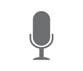 Microphone icon. Podcast radio icon on white background. Vector illustration.