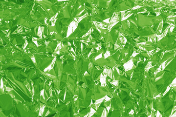 Light green foil shiny texture, abstract wrapping paper for background and design art work.