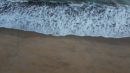 Fototapeta na wymiar the ocean atlantic on the beach to alone forever travel