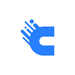 C logo design with geometry