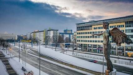 Chemnitz Innenstadt im Winter