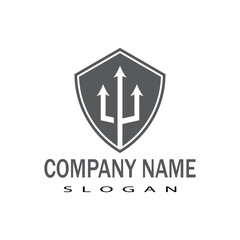 Trident Logo Template vector icon illustration design