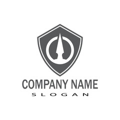 Fototapeta premium Trident Logo Template vector icon illustration design