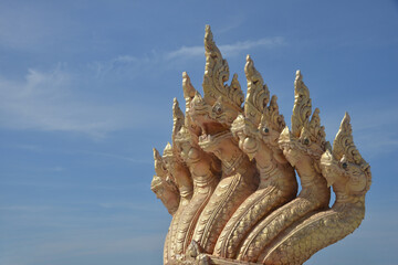 Multi Head Naka Statue Under Blue Sky