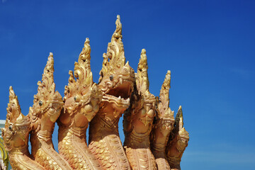 Multi Head Naka Statue Under Blue Sky