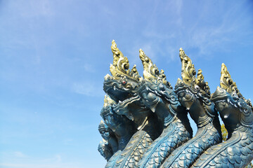 Multi Head Naka Statue Under Blue Sky