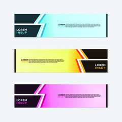 modern style of web banner template