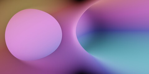 Abstract 3d shape pastel color background. 3d rendering illustration. 
