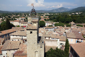Obraz premium Belfried und Altstadt von Malaucen, Provence