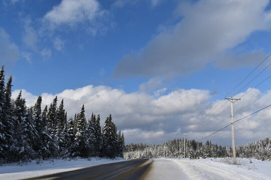 
The Rolette road in winter, Saint-Paul, Qu&eacute;bec