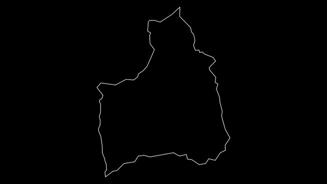 Arica y Parinacota Chile region map outline animation