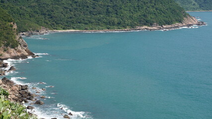 the sea view from the road of the Monkey Mountain, Son Tra Peninsula, Da Nang, Vietnam, February