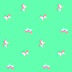 Fototapeta na wymiar seamless pattern with unicorns