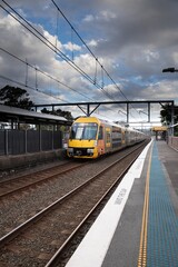 Passages Train going through Summer Hill Station NSW Australia