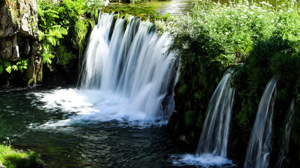 Cascata de água na Serra da Estrela. Waterfall